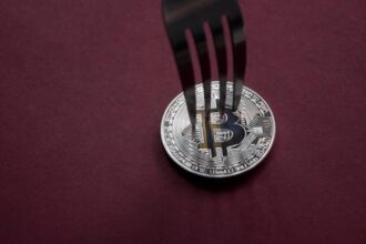 Representação gráfica da blockchain do Bitcoin com foco na proposta BIP 110.