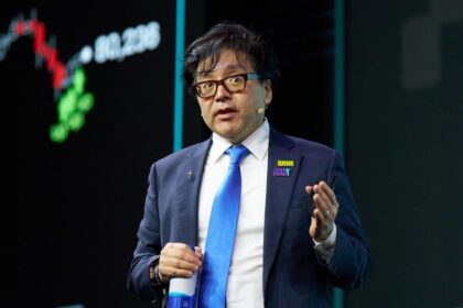 Tom Lee durante apresentação na Consensus Miami 2026