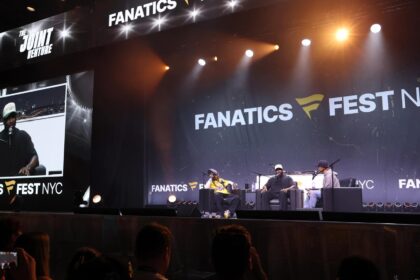 Logotipo da Fanatics com elementos de mercado financeiro