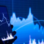 Gráfico do Bitcoin com indicadores técnicos destacados