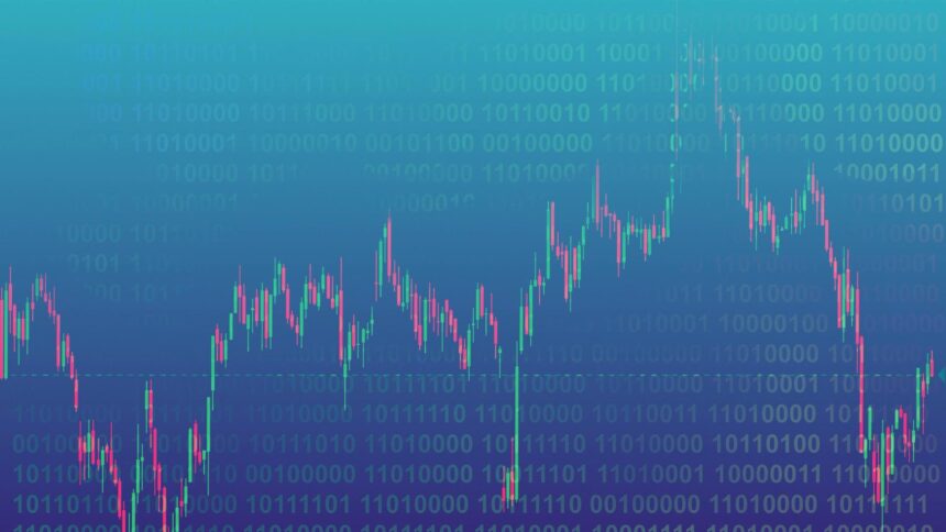 Ilustração de trading de perpetual swaps no mercado de criptomoedas.