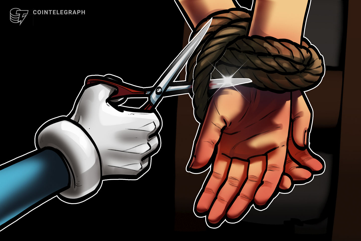 Logotipo da Binance e STOP THE TRAFFIK em ação contra tráfico humano