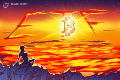 Gráfico mostrando entradas de ETFs de Bitcoin e Ether