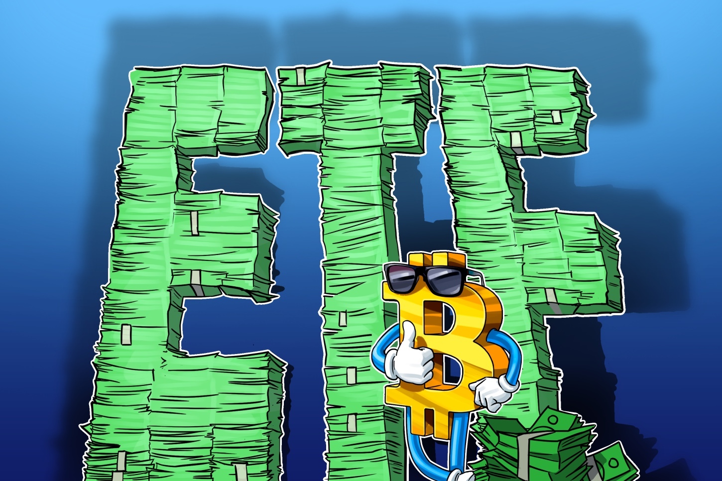 Gráfico de crescimento dos ETFs de Bitcoin com aumento de entradas financeiras