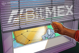 Logotipo da BitMEX em fundo escuro