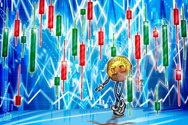 Gráfico de crescimento das transferências de ações tokenizadas