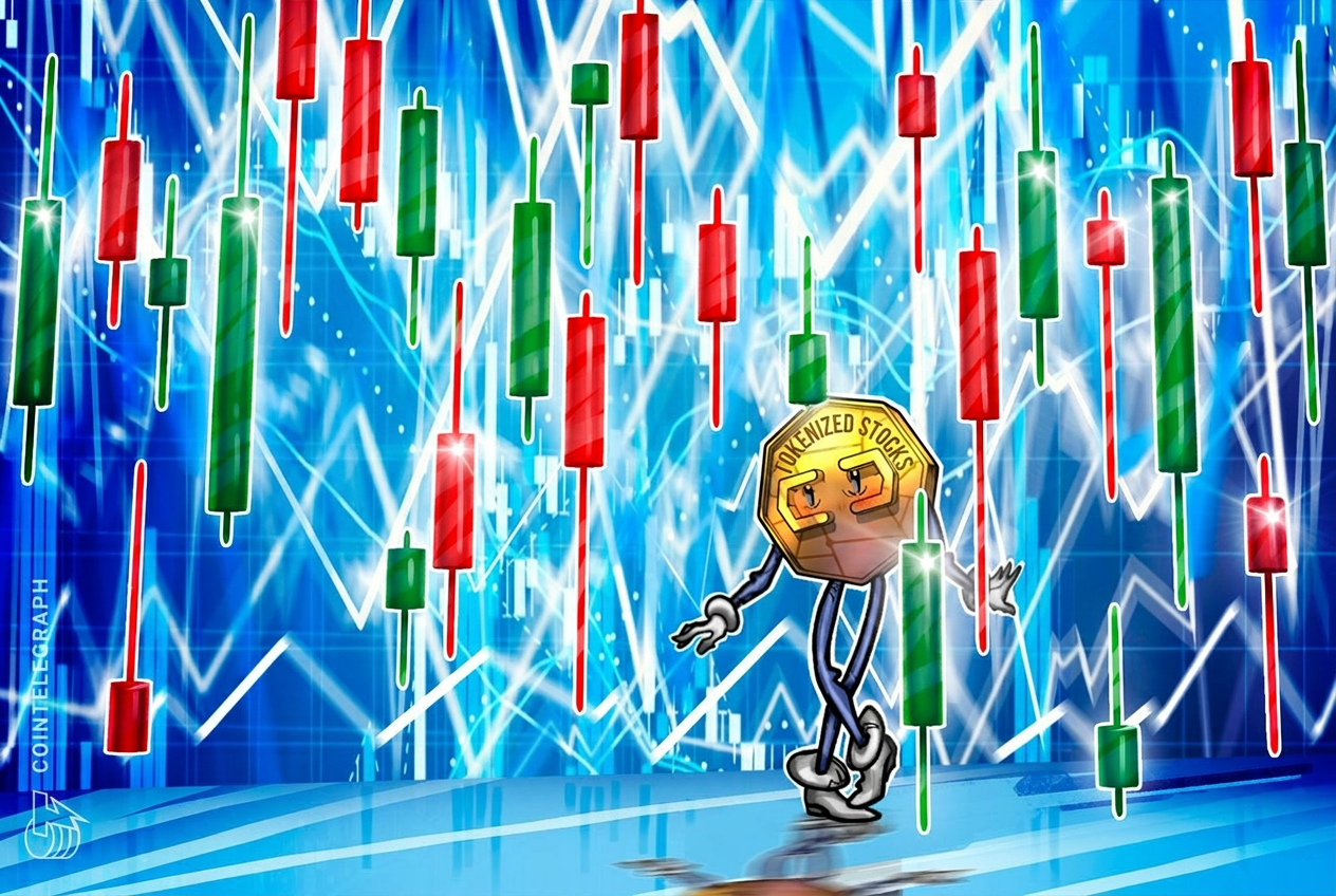 Gráfico de crescimento das transferências de ações tokenizadas