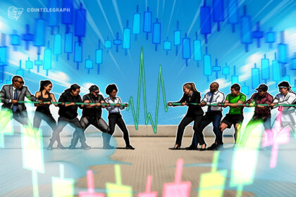 Logos da Robinhood e Crypto.com em fundo digital