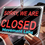 Logo da Movement Labs com fundo de gráficos de criptomoedas