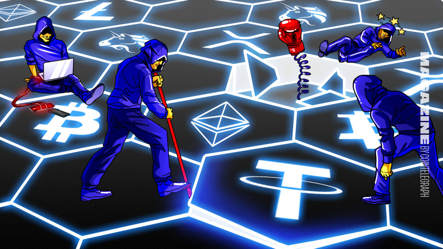 Gráfico ilustrativo sobre perdas em transações de criptomoedas