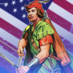 Logotipo da Robinhood com elementos de criptomoedas e tecnologia de IA