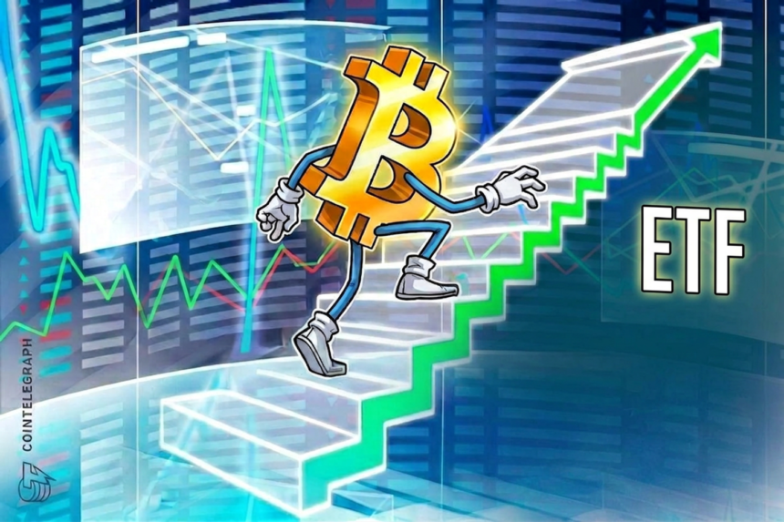 Gráfico de crescimento dos ETFs de Bitcoin e Ether