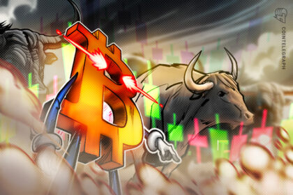 Gráfico de valorização do Bitcoin em alta