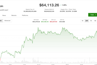 Gráfico mostrando a estabilidade do Bitcoin em meio a pressões de mercado