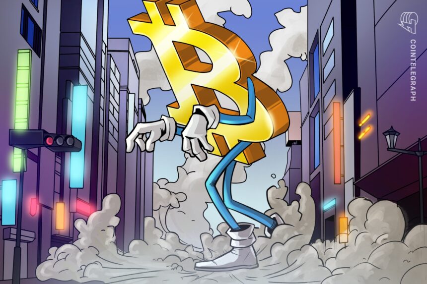 Gráfico de preços do Bitcoin e petróleo com tendência de queda e alta respectivamente.
