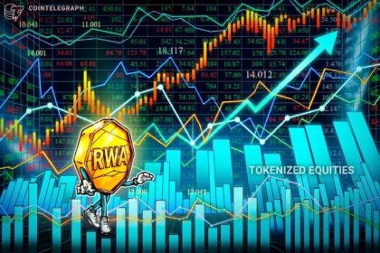 Gráfico mostrando o aumento no volume de transferências de ações tokenizadas