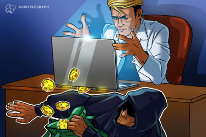 Logotipo da Real Trump Coins com fundo digital