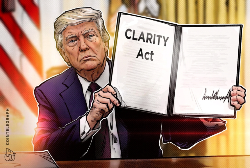 Donald Trump discursa sobre o CLARITY Act na Casa Branca