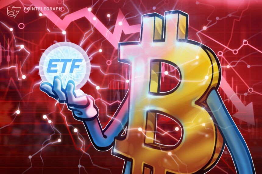 Gráficos de fluxo de ETFs de Bitcoin e altcoins