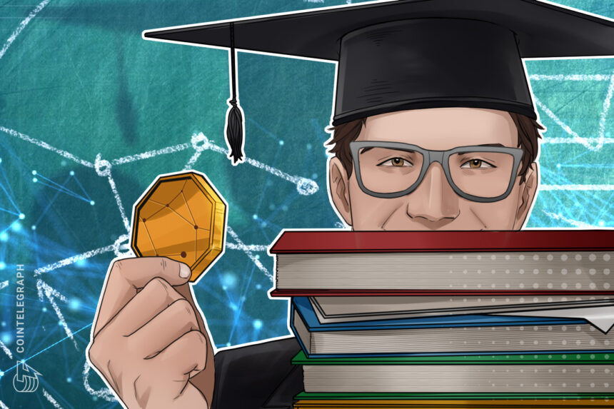 Logotipo da Dartmouth College com gráficos de queda de criptomoedas ao fundo