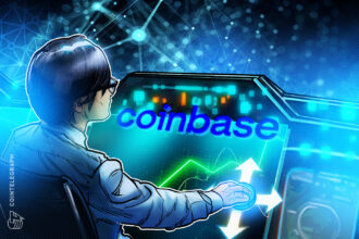 Logotipo da Coinbase com fundo azul