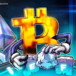 Gráfico mostrando as variações de investimentos em ETFs de Bitcoin e Ether