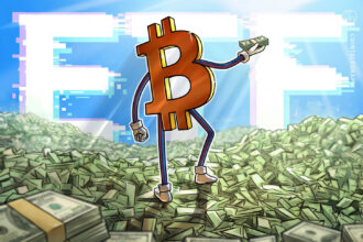 Gráfico de desempenho dos ETFs de Bitcoin em agosto de 2026