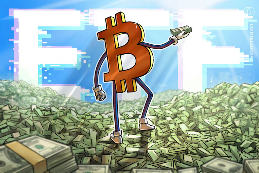 Gráfico de desempenho dos ETFs de Bitcoin em agosto de 2026