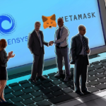 Logos da MetaMask e Consensys em destaque