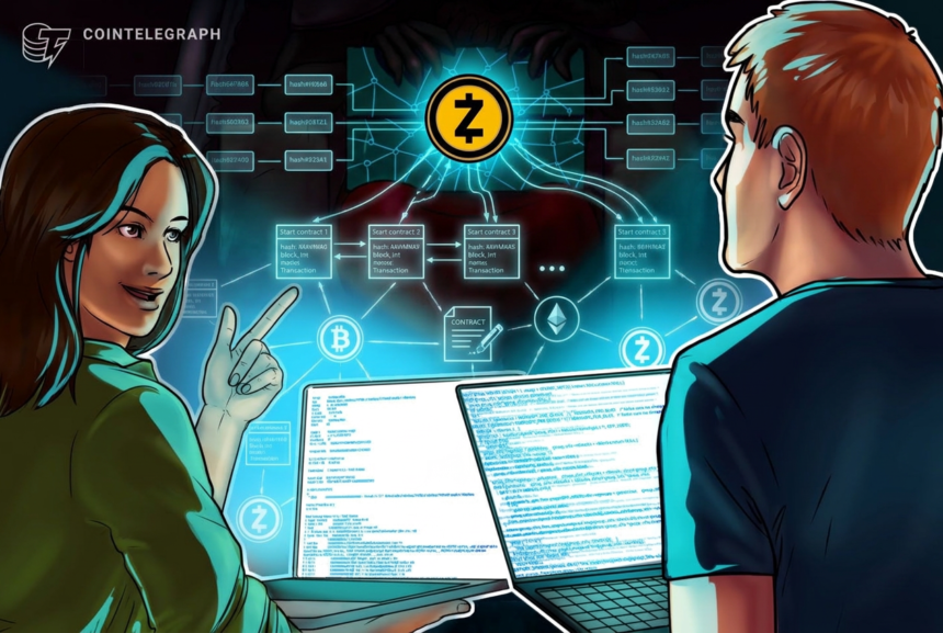 Gráfico mostrando a performance do Zcash e a atualização NU7