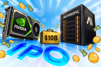 Logotipo da Nvidia com fundo de tecnologia e IA