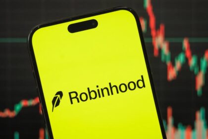 Gráfico mostrando a queda nas transações da Robinhood Chain