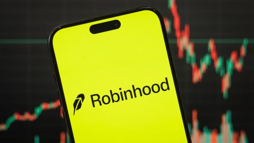 Gráfico mostrando a queda nas transações da Robinhood Chain