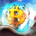 Gráfico do preço do Bitcoin mostrando alta significativa