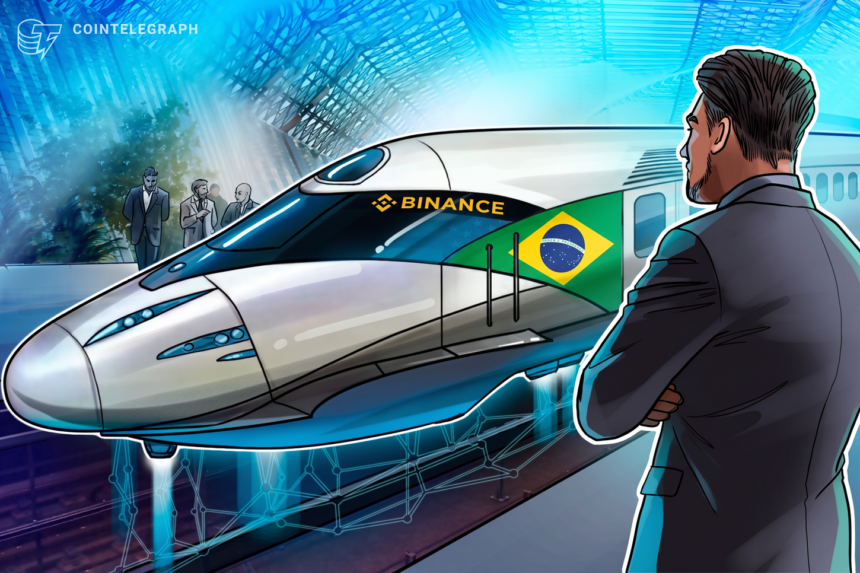 Logotipo da Binance em fundo azul