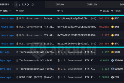 Movimentação de criptomoedas pelo governo dos EUA