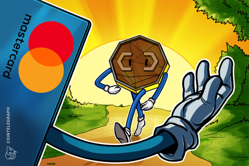 Logotipo da Mastercard em fundo digital