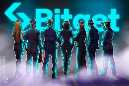 Logotipo da Bitget com fundo neutro