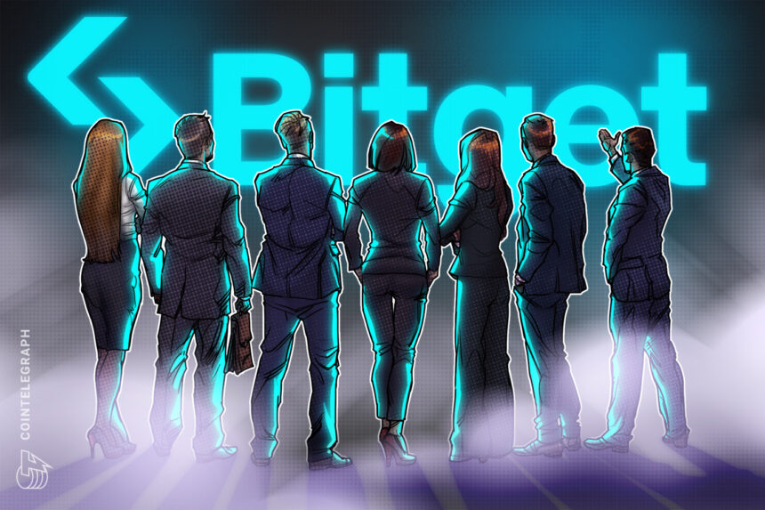 Logotipo da Bitget com fundo neutro