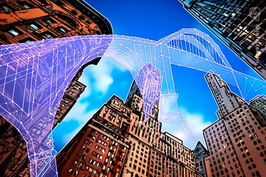 Gráfico sobre o crescimento das ações tokenizadas em blockchains