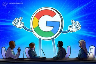 Sede do Google Cloud em Nova York durante o simpósio sobre segurança de ativos digitais.