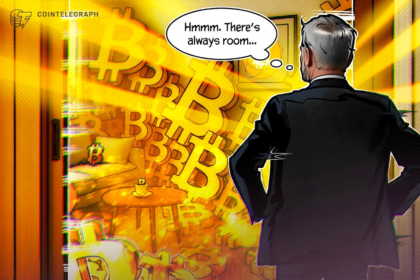 Michael Saylor em destaque com a logo do Bitcoin