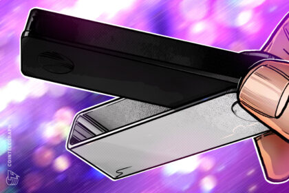 Logotipo da Ledger com fundo tecnológico