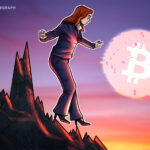 Logotipo da Capital B com gráfico de Bitcoin ao fundo