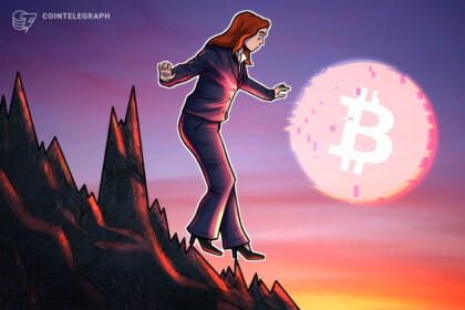 Logotipo da Capital B com gráfico de Bitcoin ao fundo
