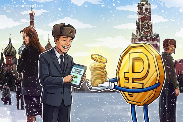 Funcionários do Ministério das Finanças da Rússia recebem salários em rublos digitais.