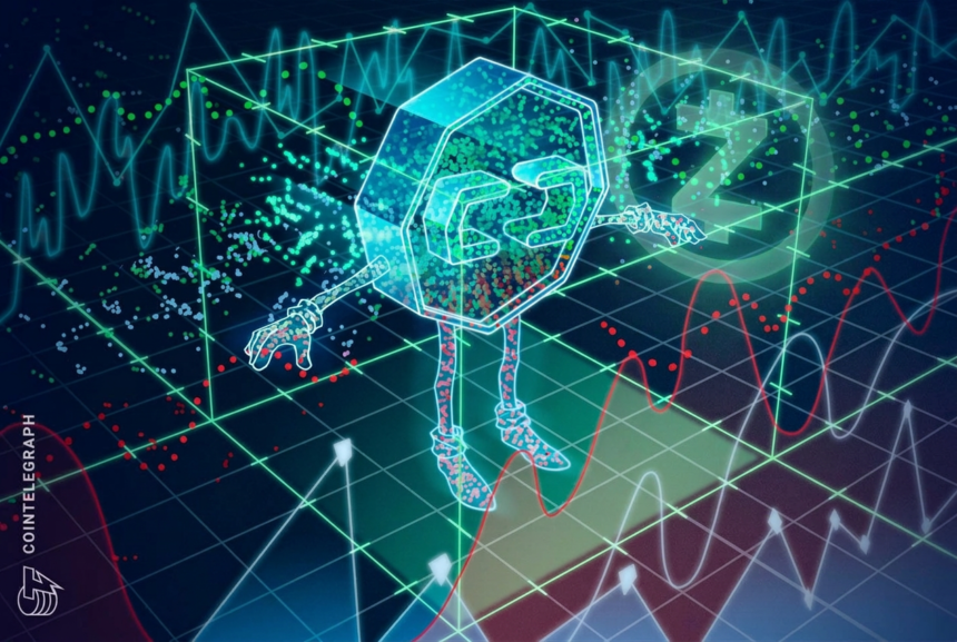 Logotipo da Zcash com fundo digital